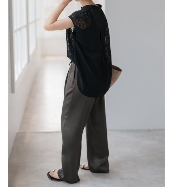 Spick and Span「《WEB限定 / 追加》ワッシャーサテンイージーパンツ」|その他|