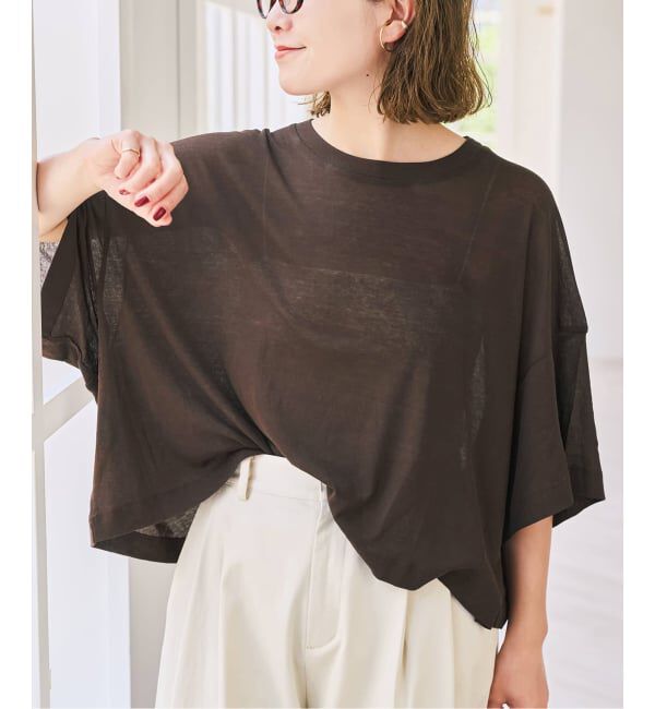 Spick and Span「《別注カラー有り》upper hights/アッパーハイツ SHORELINE WIDE TEE*」|Tシャツ・カットソー|ブラウン