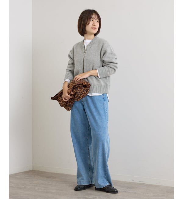 U by SPICK&SPAN「《予約》アンゴラミックスジップニットカーデ」|カーディガン|