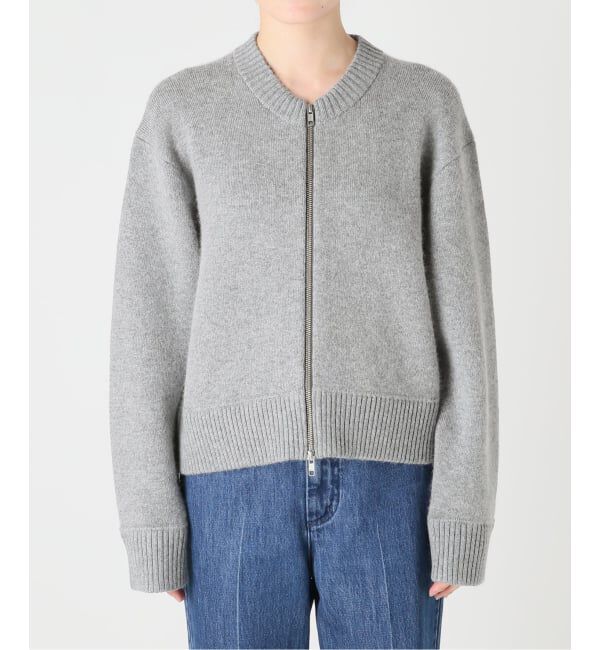 U by SPICK&SPAN「《予約》アンゴラミックスジップニットカーデ」|カーディガン|