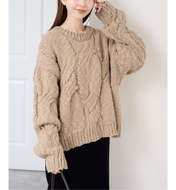 U by SPICK&SPAN「《予約》ケーブルニット」|ニット・セーター|