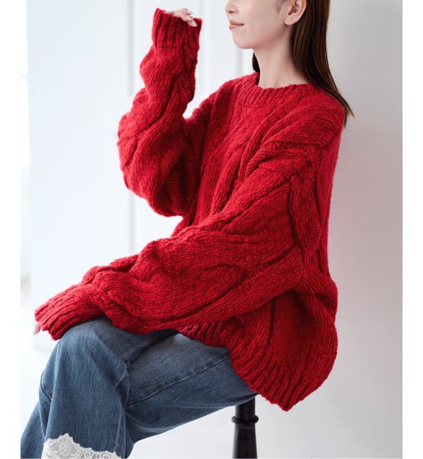 U by SPICK&SPAN「《予約》ケーブルニット」|ニット・セーター|