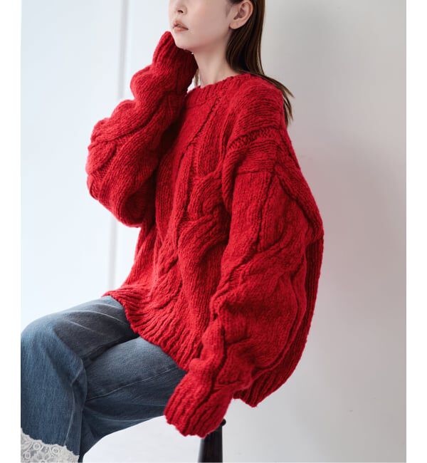 U by SPICK&SPAN「《予約》ケーブルニット」|ニット・セーター|