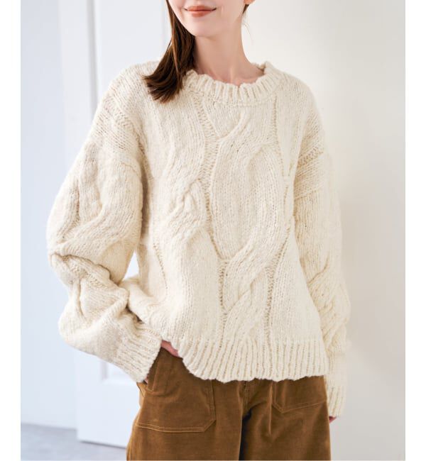 U by SPICK&SPAN「《予約》ケーブルニット」|ニット・セーター|