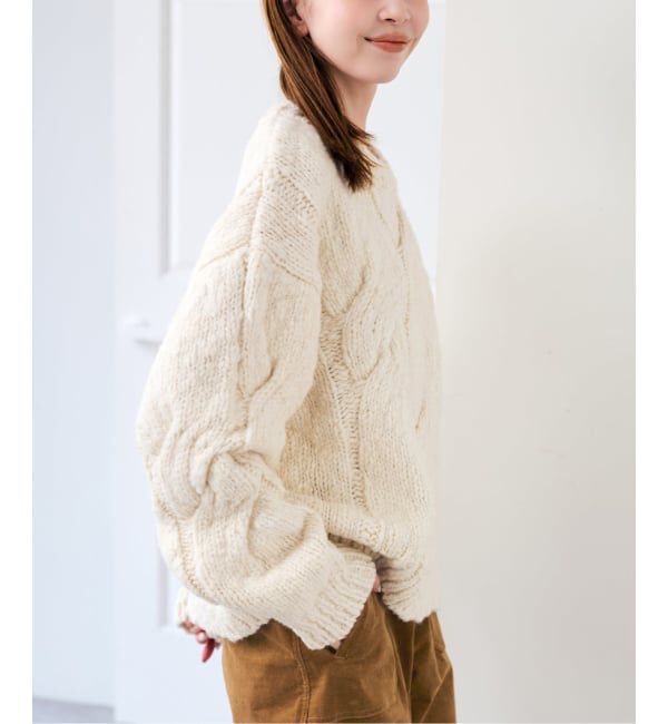 U by SPICK&SPAN「《予約》ケーブルニット」|ニット・セーター|