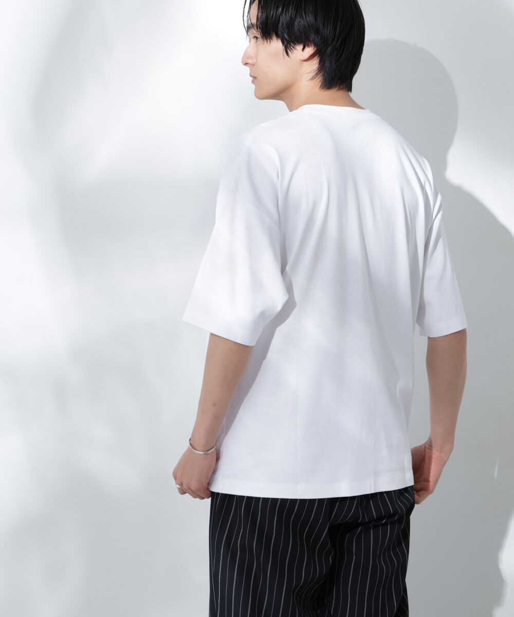 nano･universe「Anti Soaked(R)  汗染み防止 クルーネック ビッグシルエットTシャツ」|Tシャツ・カットソー|