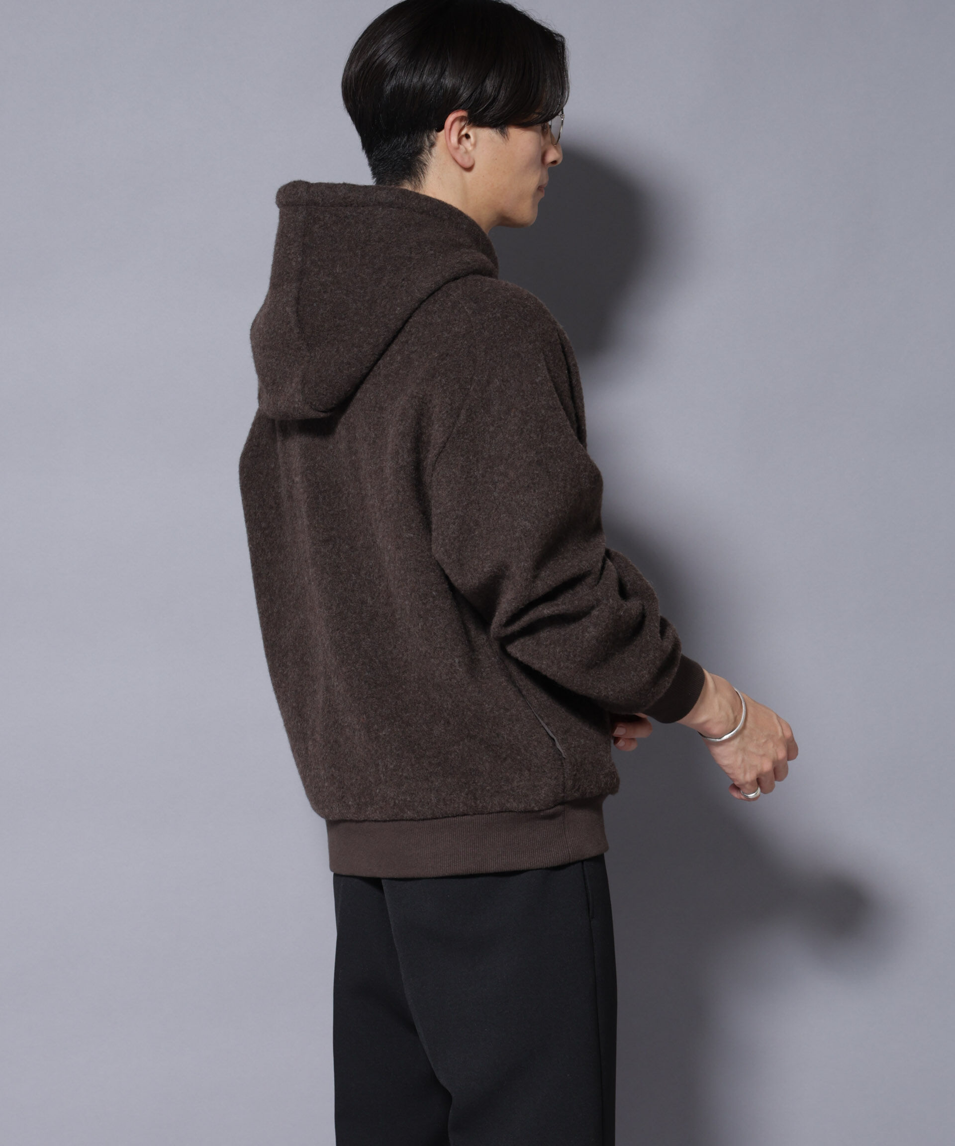 NANO universe「MIYATA&times;NANO JAPANMADE ウール/コットン パーカー」|Tシャツ・カットソー|