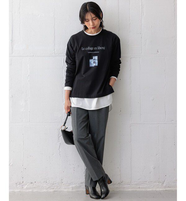23区「【大好評素材/洗える】コットンベアジャージー ロング Tシャツ」|Tシャツ・カットソー|