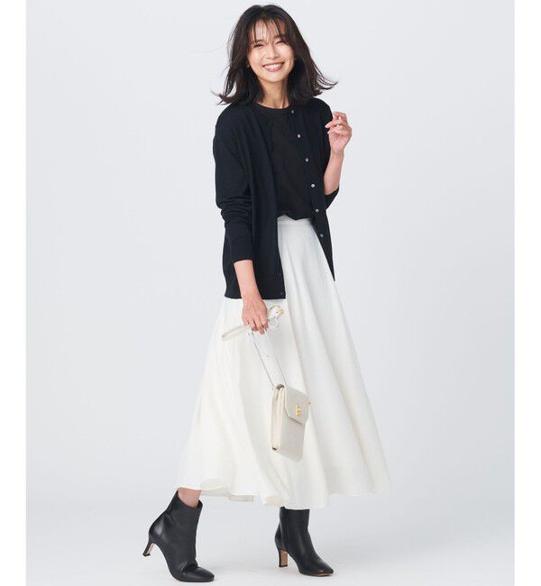 23区「【大好評素材/洗える】コットンベアジャージー ロング Tシャツ」|Tシャツ・カットソー|