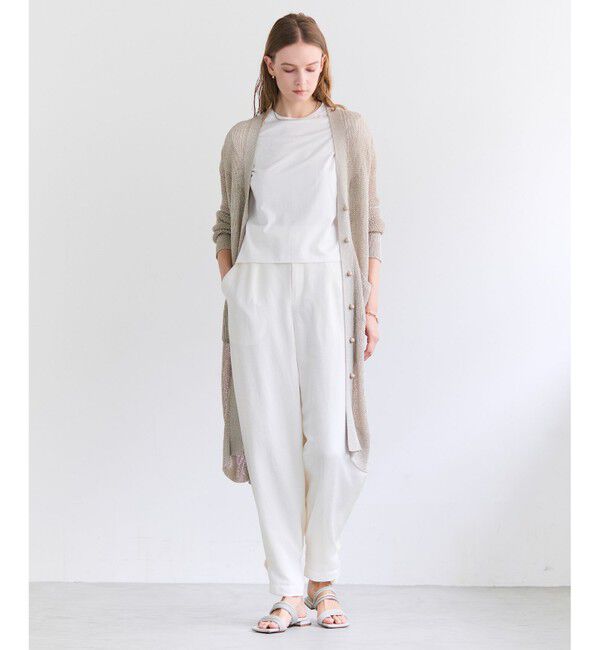 BEIGE,「【ロングセラー・新色追加】OPTICAL / ペーパーヤーンシアーロングカーディガン」|カーディガン|