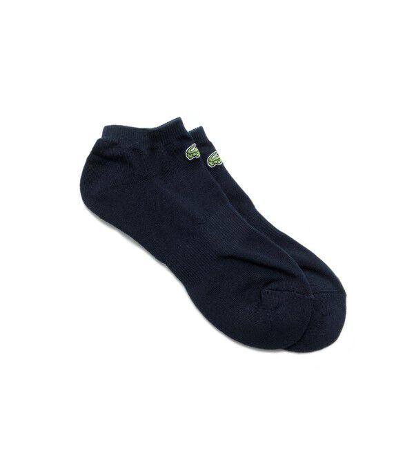 LACOSTE「足底パイル ロゴ スニーカー丈ソックス」|ソックス|ネイビー