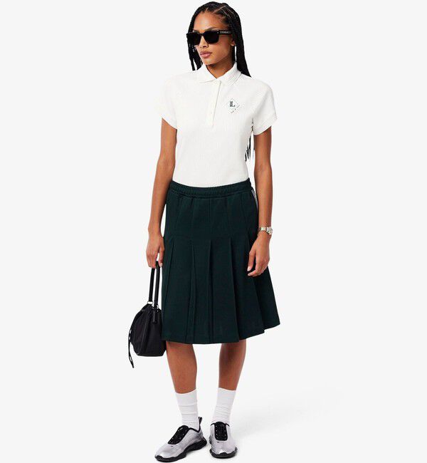 LACOSTE「フランスメイド リブニットポロシャツ」|ポロシャツ|
