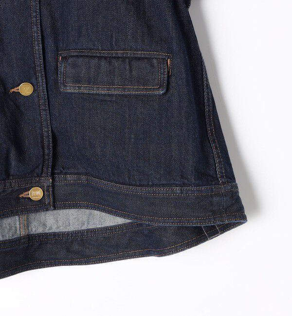 Rie Miller「【RM denim】コーデュロイ襟2WAYフレアショート丈Gジャン」|デニムジャケット|