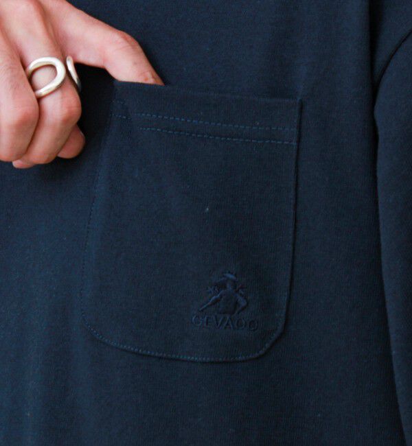 GLOSTER「【GEVACO/ゲバコ】ベーシックオープンエンド天竺ポケット刺繍Tシャツ」|Tシャツ・カットソー|