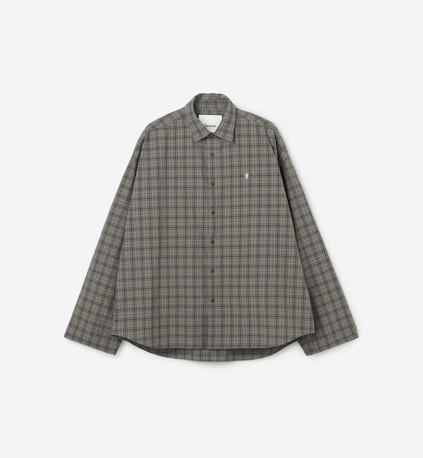 GYMPHLEX「Gymphlex | タイプライター レギュラーカラーシャツ CHECK MEN」|シャツ・ブラウス|