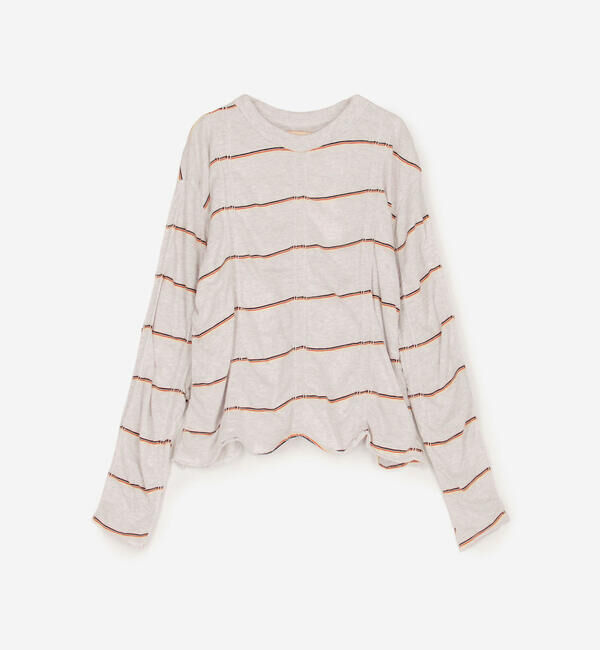  「MEYAME | 〈別注〉コットン ボーダー長袖プルオーバー WOMEN」|Tシャツ・カットソー|