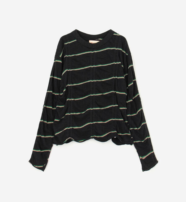  「MEYAME | 〈別注〉コットン ボーダー長袖プルオーバー WOMEN」|Tシャツ・カットソー|