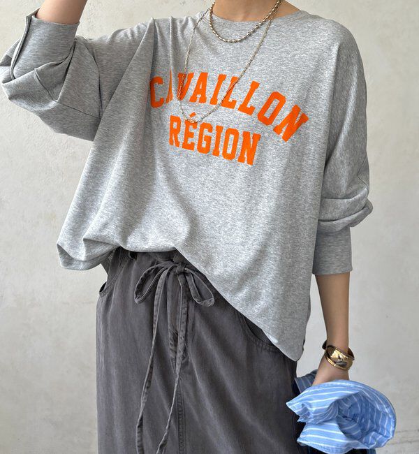  「CAVAILLON REGIONドルマンプリントロンTEE」|Tシャツ・カットソー|グレー