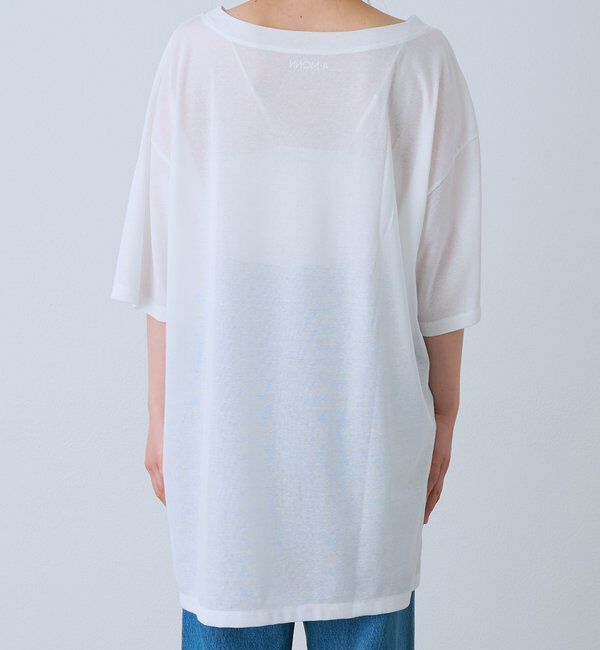  「【A・MONN】【吸水速乾/接触冷感】オープンネックチュニックTee」|Tシャツ・カットソー|