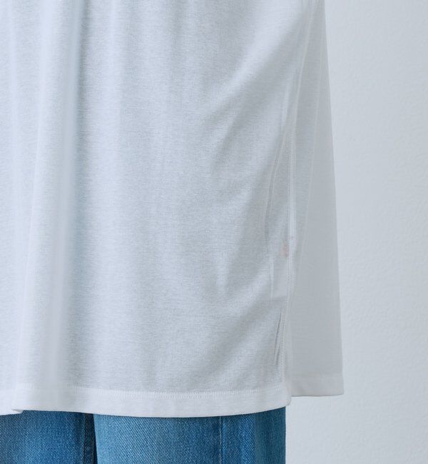  「【A・MONN】【吸水速乾/接触冷感】オープンネックチュニックTee」|Tシャツ・カットソー|