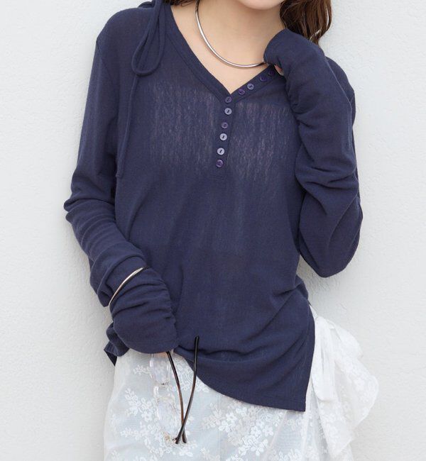 「サイドスリットヘンリーカットソー」|Tシャツ・カットソー|