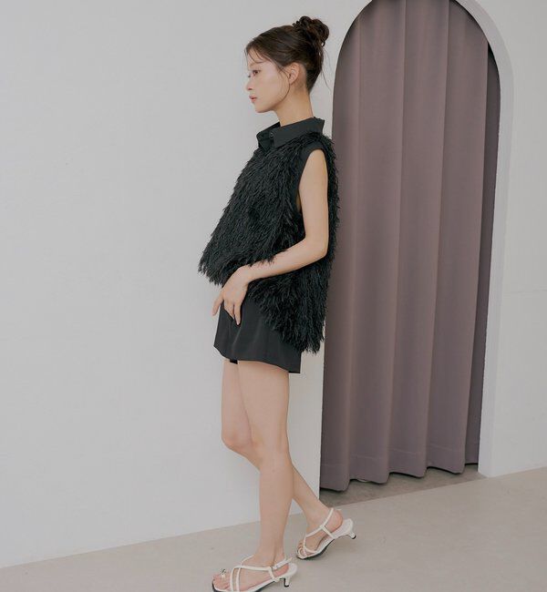  「【SALON  by Chico】フリンジファー袖ブラウス」|シャツ・ブラウス|