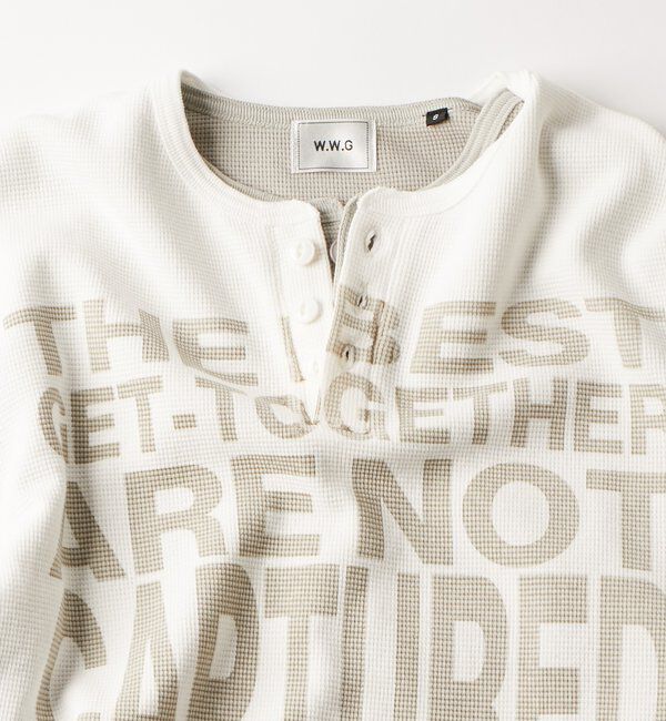  「メッセージワッフルヘンリーS/S TEE」|Tシャツ・カットソー|