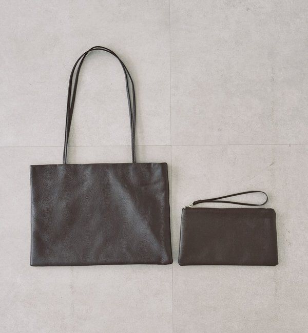  「【ポーチ付き/A4収納可】レザープレーンBAG」|トートバッグ|