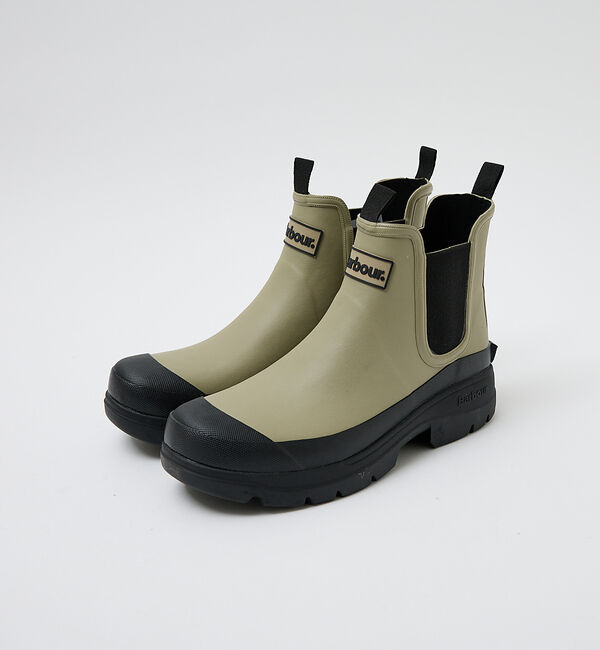 ABAHOUSE「【BARBOUR / バブアー】 Nimbus サイドゴア ショート レインブー」|レインシューズ|アイボリー