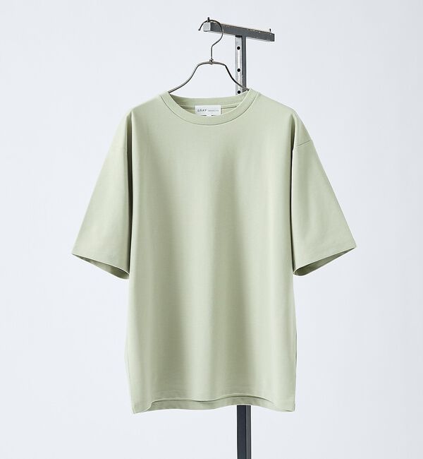ABAHOUSE「【抗菌防臭/UVカット】シルキーポンチ 半袖Tシャツ」|Tシャツ・カットソー|モスグリーン