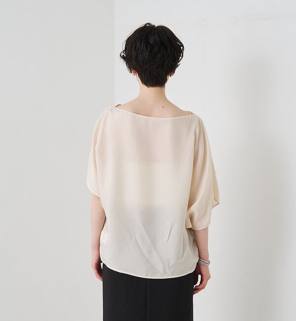 Rouge vif「【セットアップ対応】キュプラフィブリルアシンメトリーブラウス」|シャツ・ブラウス|