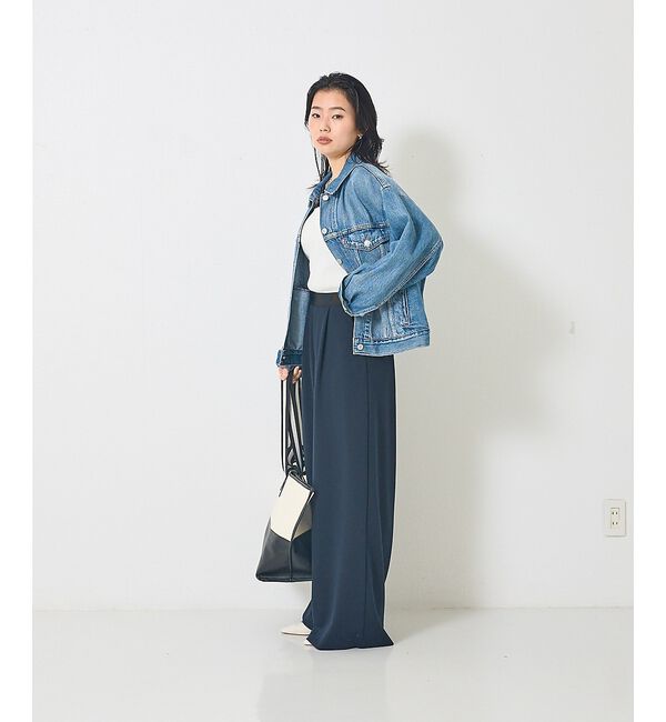 Rouge vif「【人気追加】ストレッチダンボールタックワイドパンツ」|その他|