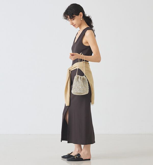 LOWELL things「●SOEUR/マクラメパールショルダー」|かごバッグ|