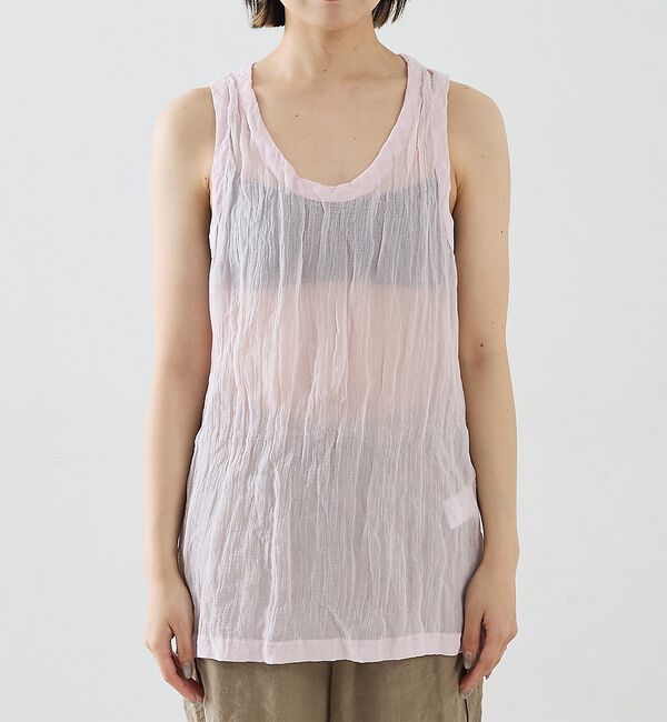 The Store by C' 「【TOTEME】Crinkled Gauze Tank Top／ガーゼタンクトッ」|キャミソール|
