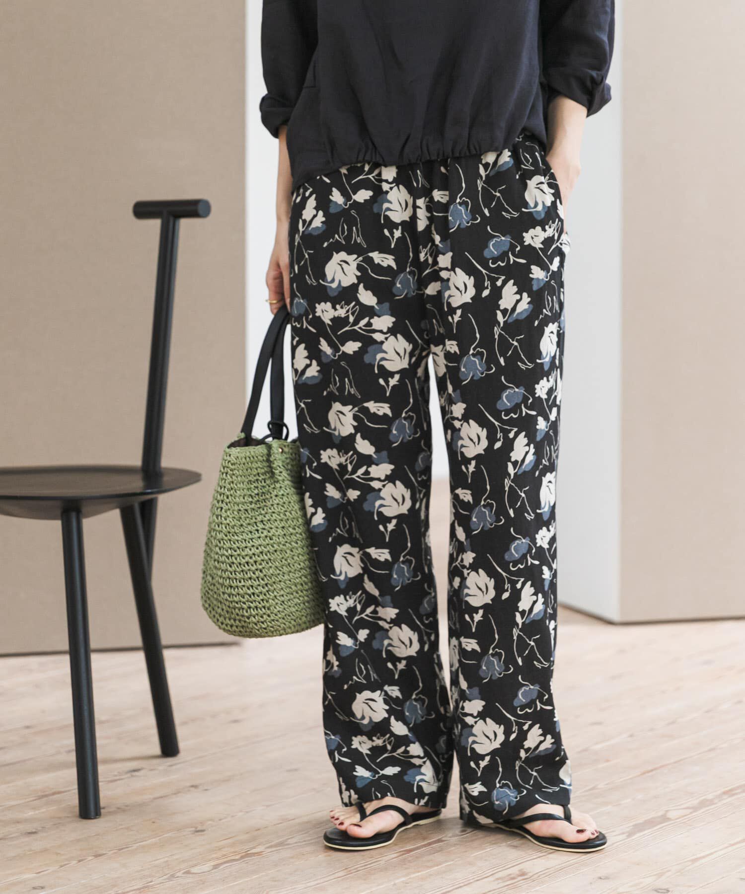 URBAN RESEARCH DOORS「『WEB限定カラー』リネンリヨセルプリントイージーパンツ」|その他|