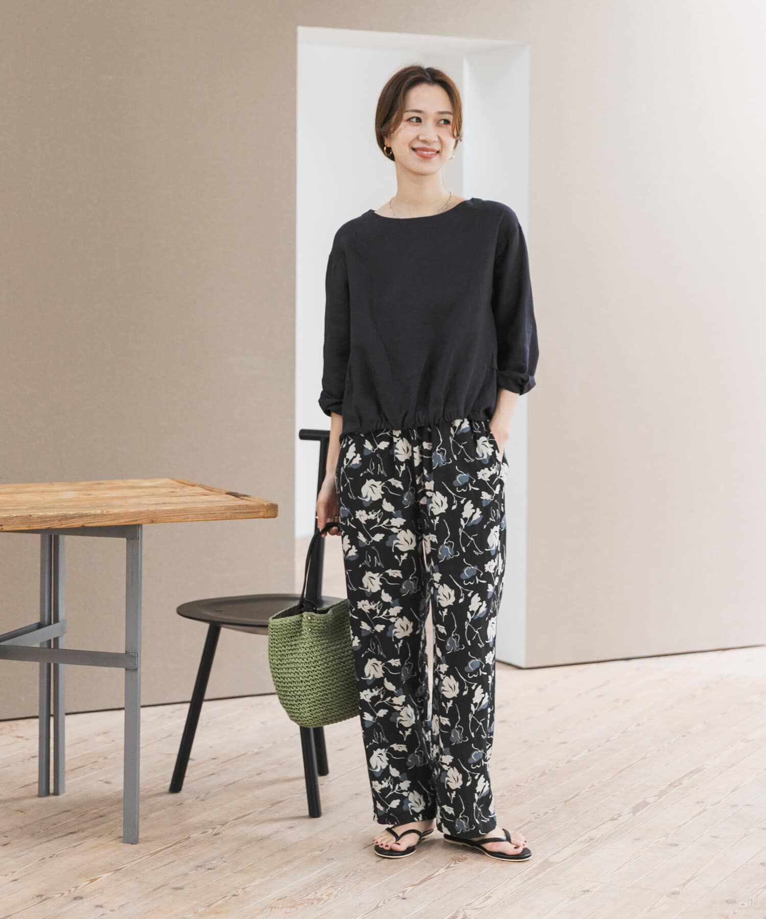 URBAN RESEARCH DOORS「『WEB限定カラー』リネンリヨセルプリントイージーパンツ」|その他|