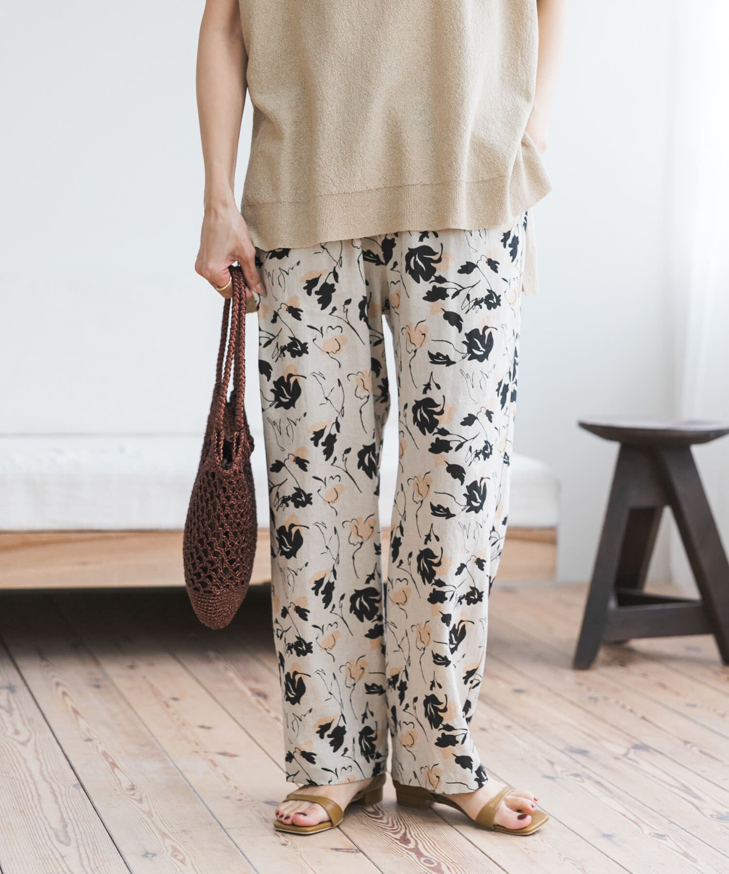 URBAN RESEARCH DOORS「『WEB限定カラー』リネンリヨセルプリントイージーパンツ」|その他|