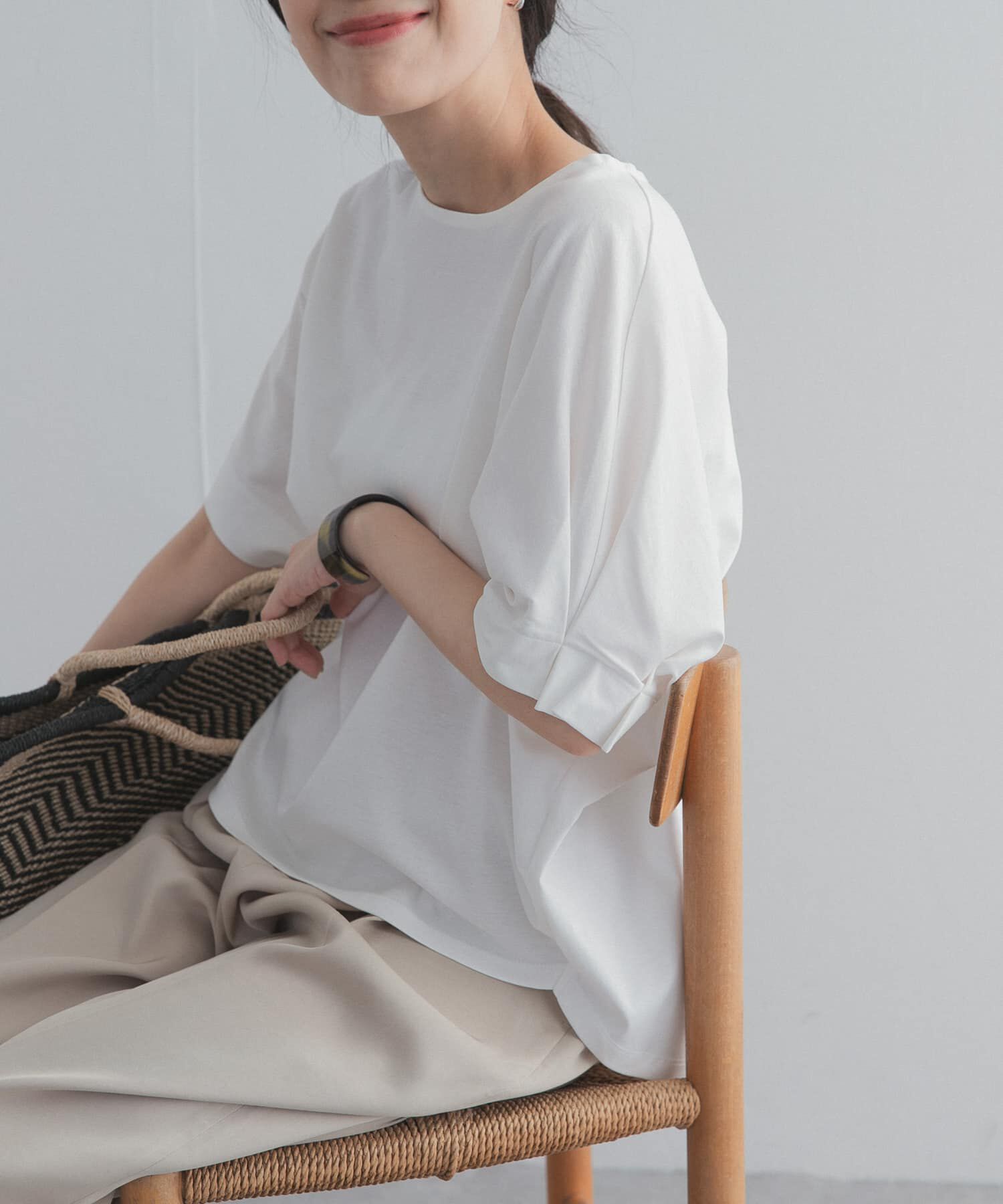 URBAN RESEARCH DOORS「『UR TECH』サマシェアタックスリーブプルオーバー」|Tシャツ・カットソー|
