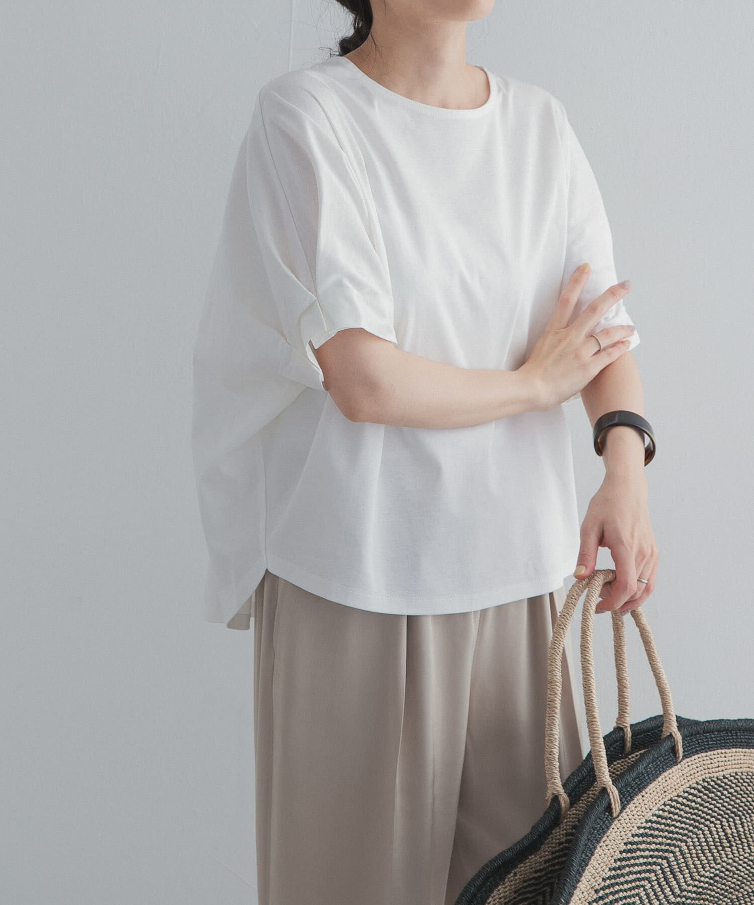 URBAN RESEARCH DOORS「『UR TECH』サマシェアタックスリーブプルオーバー」|Tシャツ・カットソー|