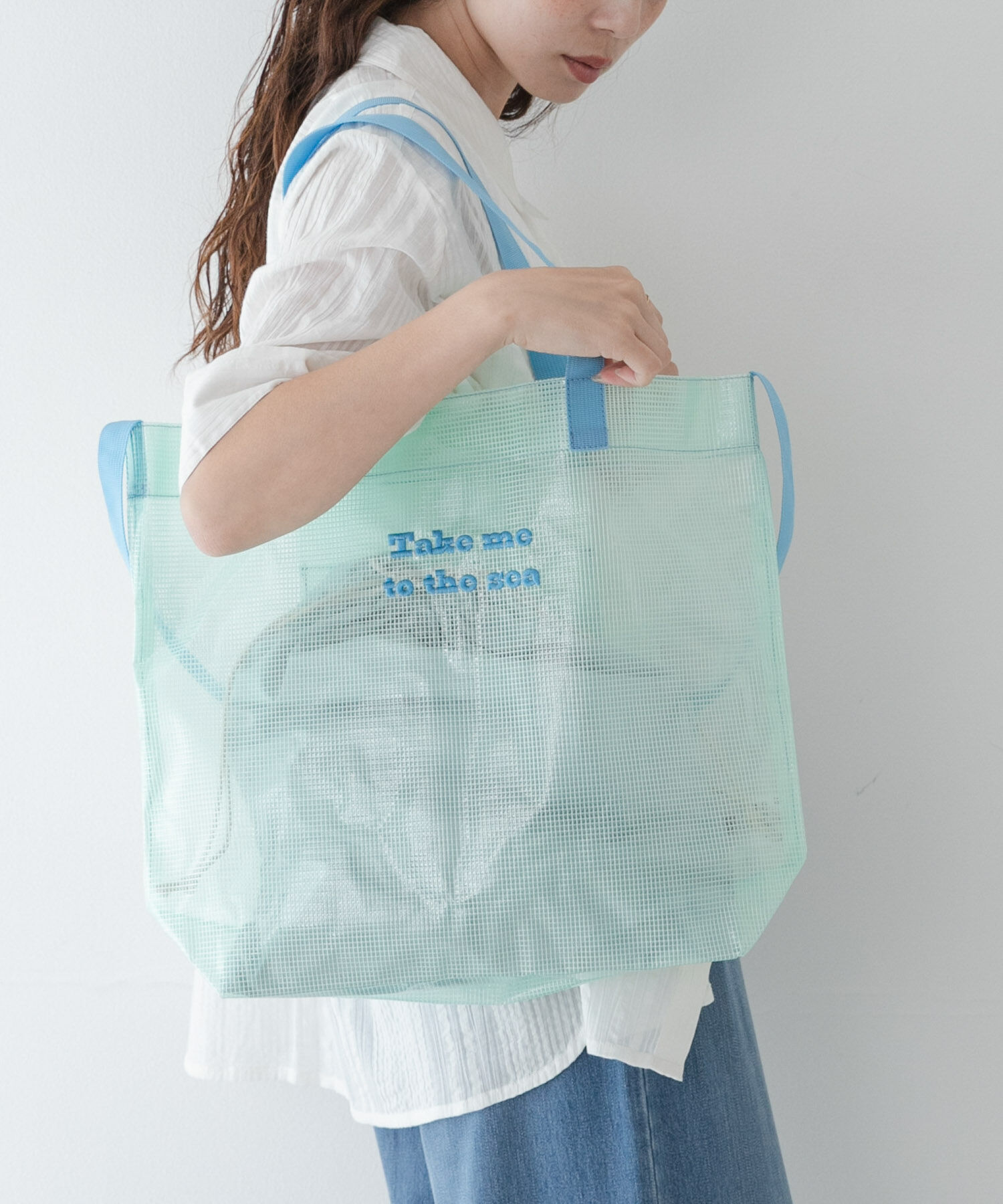 Sonny Label 「ポーチ付ビッグプールバッグ」|トートバッグ|ミント