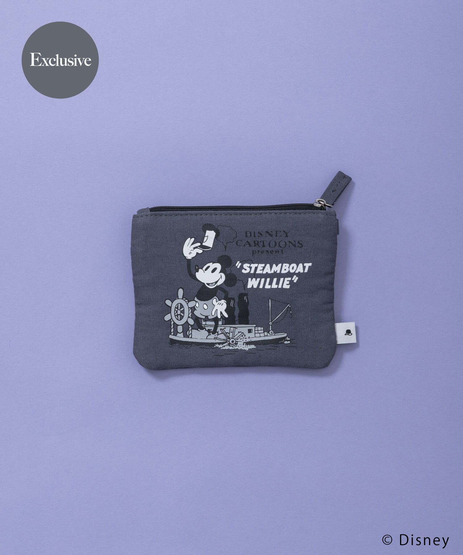 URBAN RESEARCH DOORS「別注/Disney/モノトーンポーチ」|ポーチ|チャコールグレー