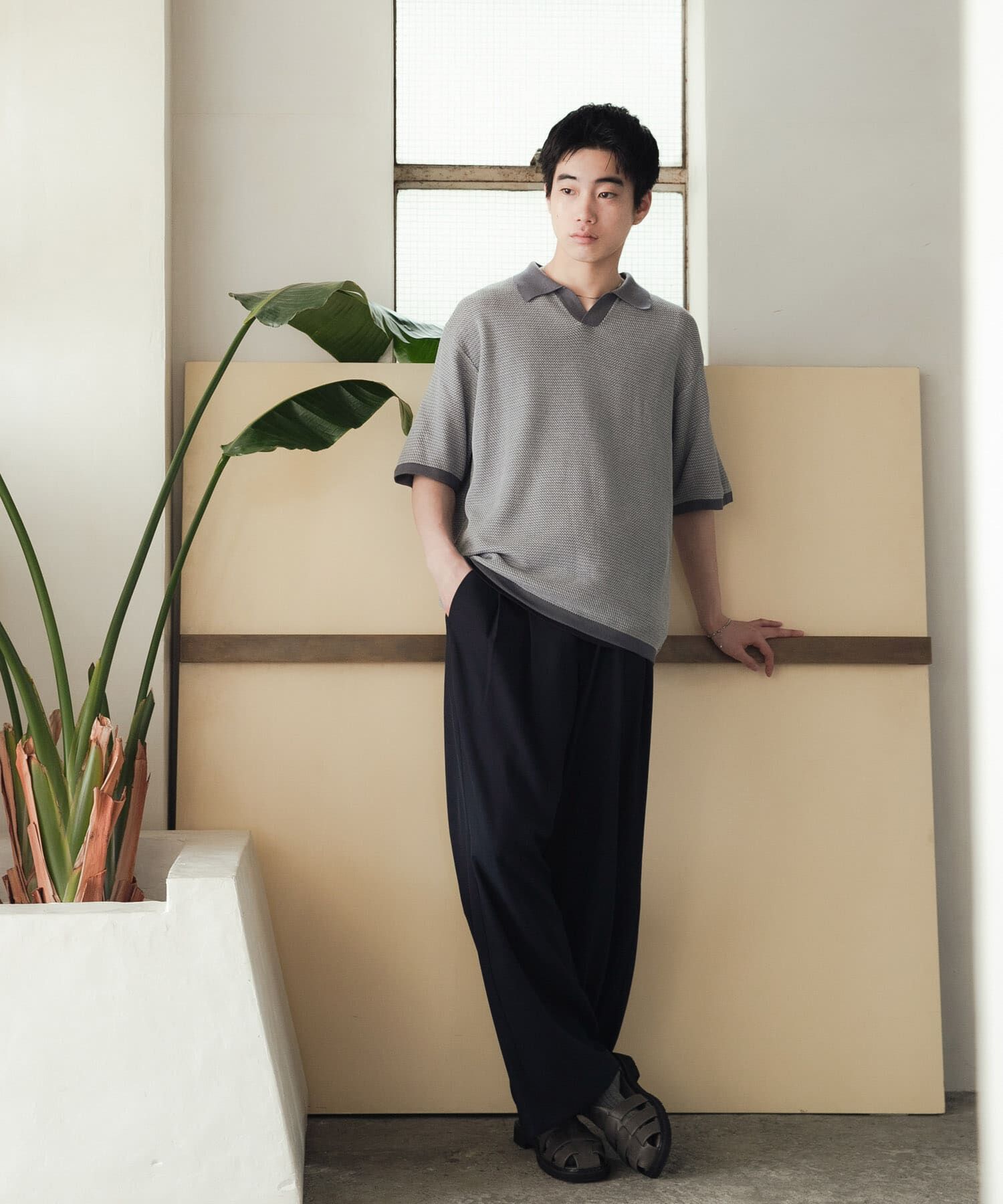SENSE OF PLACE by URBAN RESEARCH「『速乾』ドライタッチ2タックワイドパンツ」|その他|