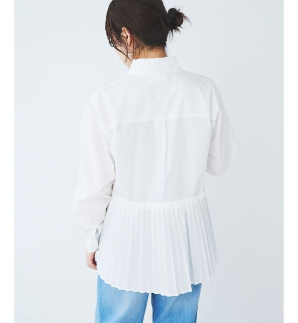 le.coeur blanc「《手洗い可能》MAISON MAVERICK プリーツ2wayシャツ」|シャツ・ブラウス|