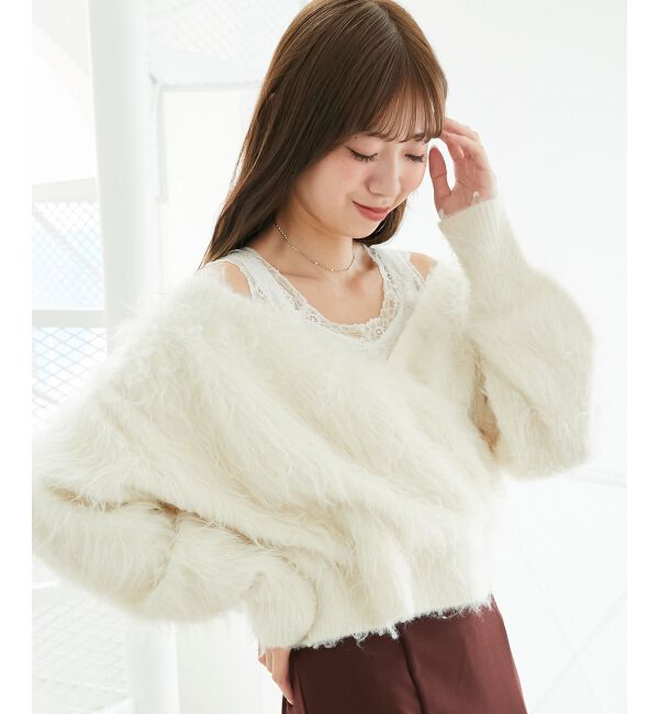  「ふわふわカシュクールニット」|ニット・セーター|