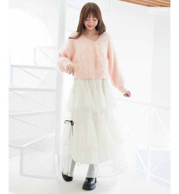  「ふわふわカシュクールニット」|ニット・セーター|