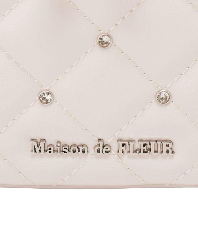 Maison de FLEUR「キルティングリボンキューブ型バッグ」|ハンドバッグ|