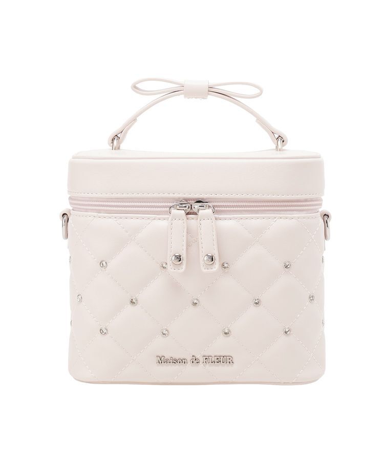 Maison de FLEUR「キルティングリボンキューブ型バッグ」|ハンドバッグ|