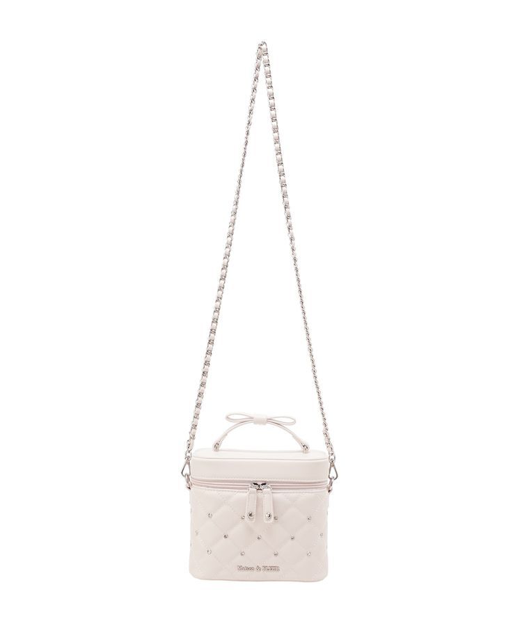 Maison de FLEUR「キルティングリボンキューブ型バッグ」|ハンドバッグ|