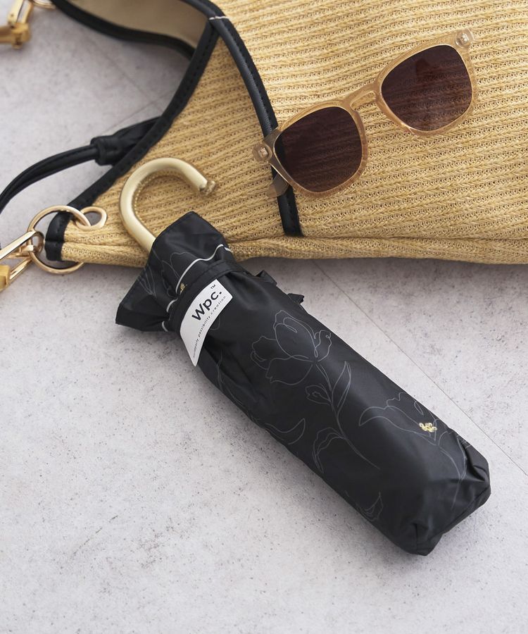 YECCA VECCA「【Wpc.】遮光フラワードローイングmini」|傘|Black
