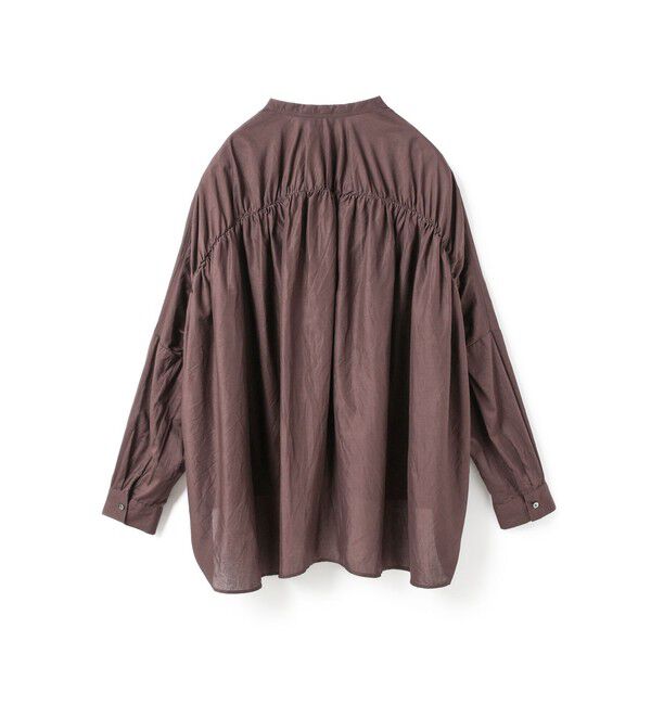 mizuiro ind「mizuiro ind バックギャザーワイドシャツ」|シャツ・ブラウス|